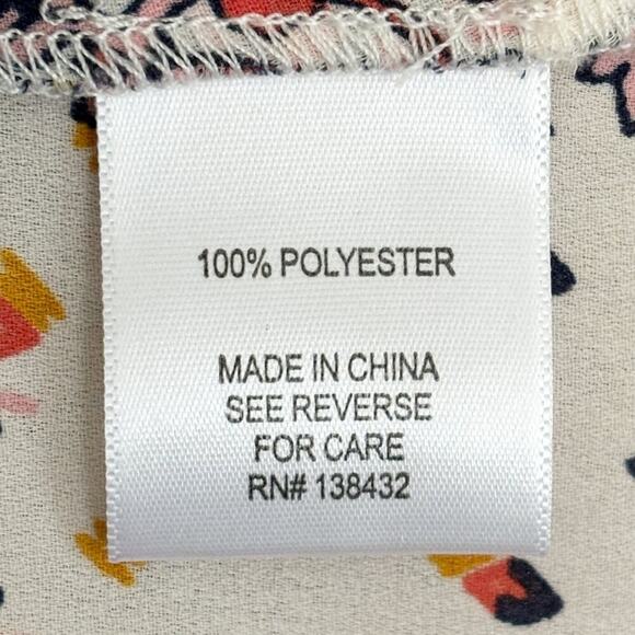 NEW MODCLOTH A Grace Of One's Own Chiffon Blouse in Ivory Print SZ 2X - Picture 10 of 12